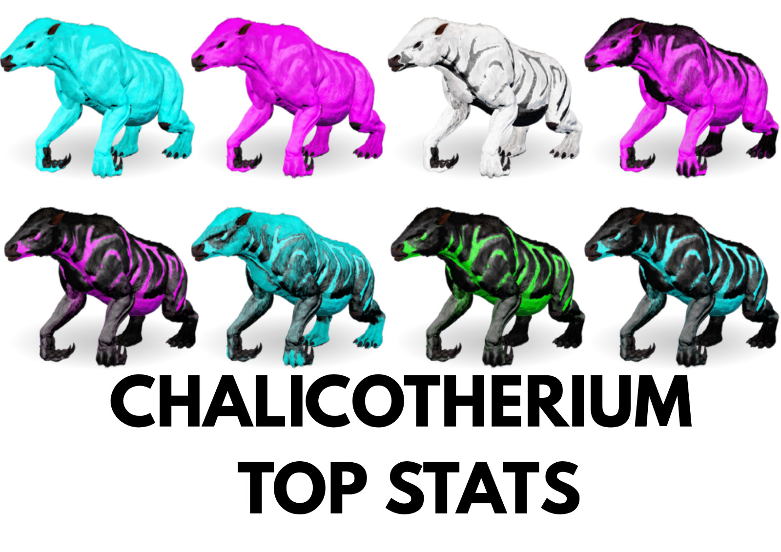 Chalicotherium TOP STATS Ark Survival Ascended Official PVE