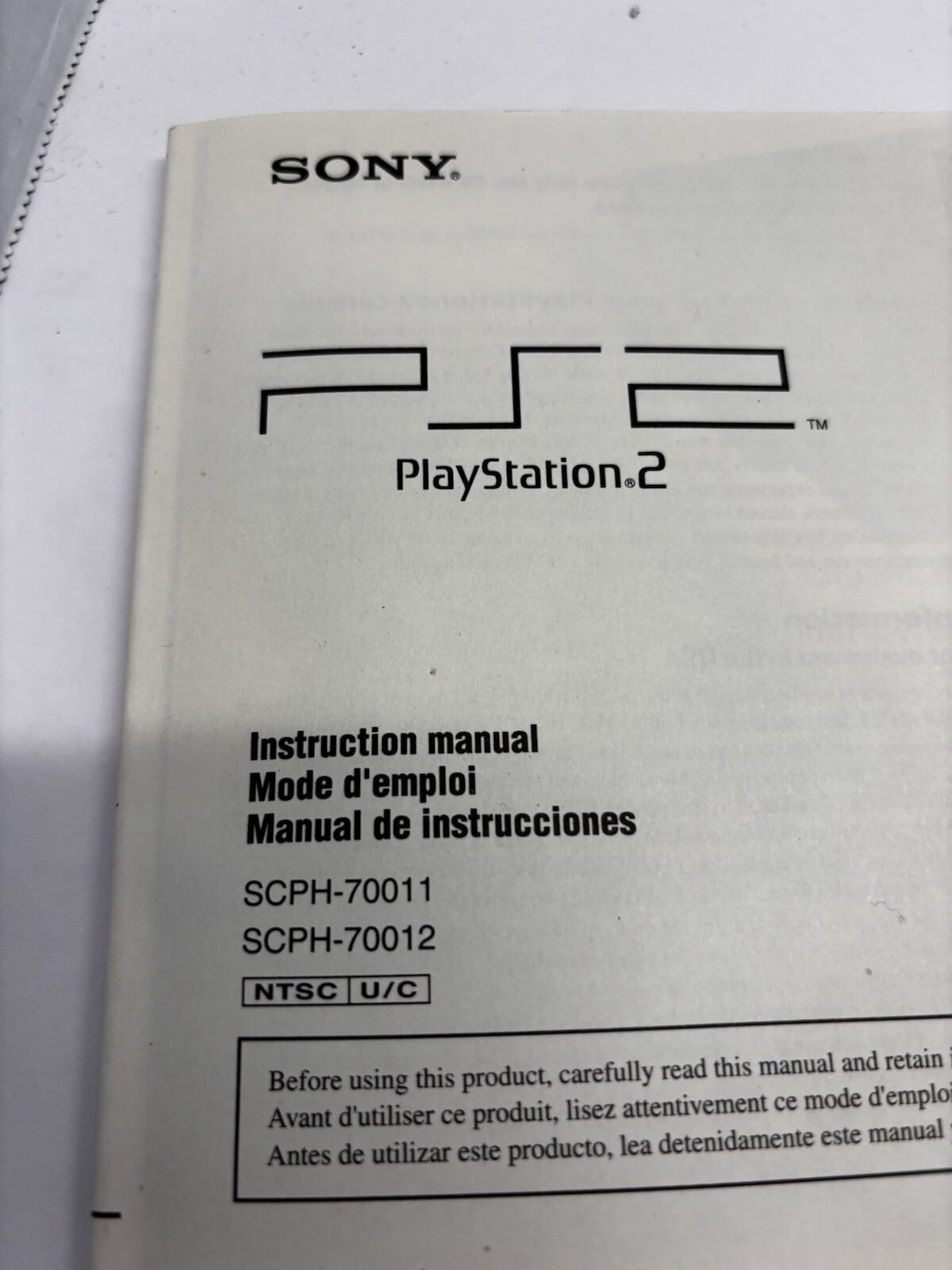 sony playstation 2 instruction manual