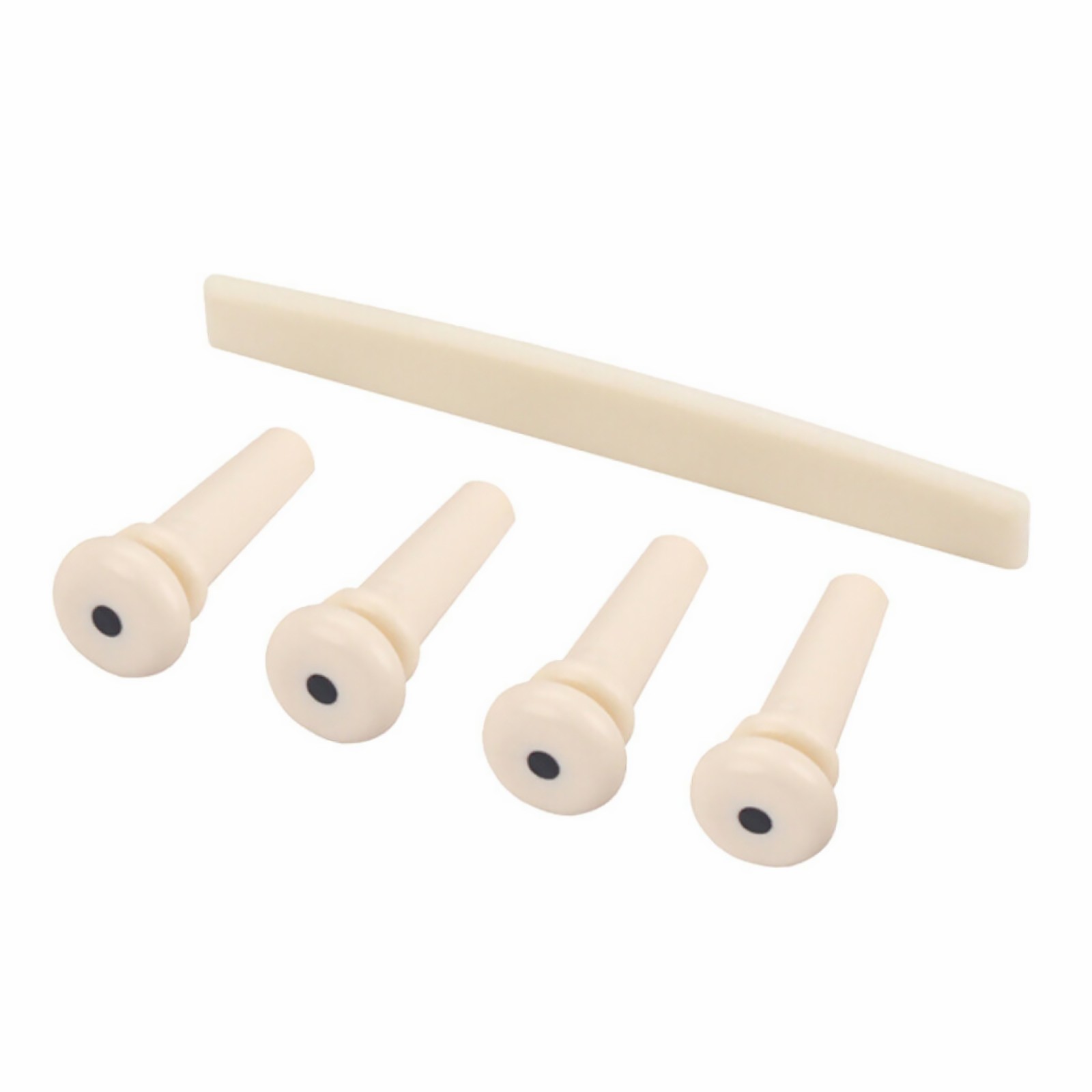 4pcs Acoustic Bass Guitar Bridge Pins +1 Saddle for Acoustic Bass Guitar