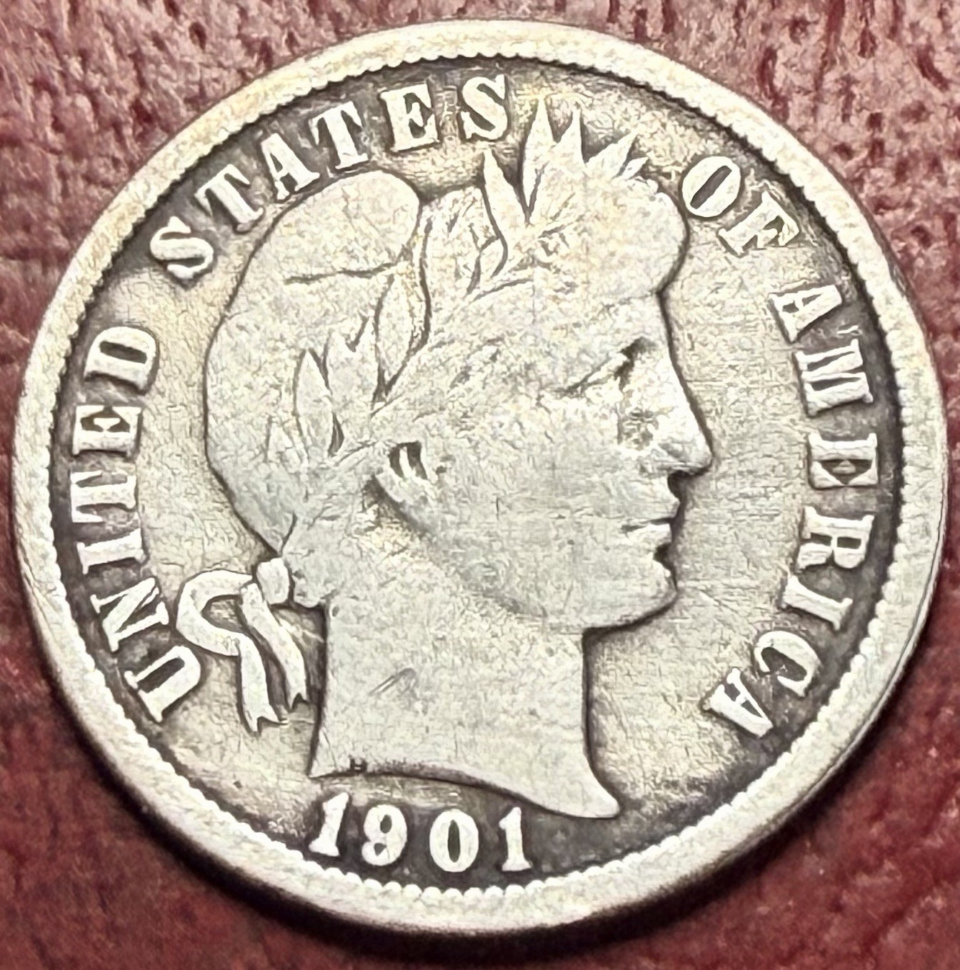 1901-O U.S. Barber Dime. Better Grade. Free Shipping