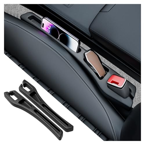 2PCS Car Seat Gap Filler Organizer,2 in 1 Car Gap Filler with Fill and Black