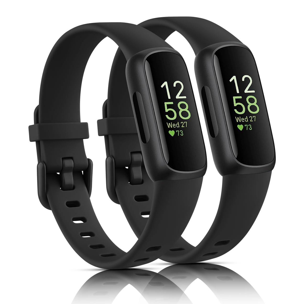 2-Pack Bands for Fitbit Inspire 3 Bands for Men, Soft Sport Wristbands Straps...