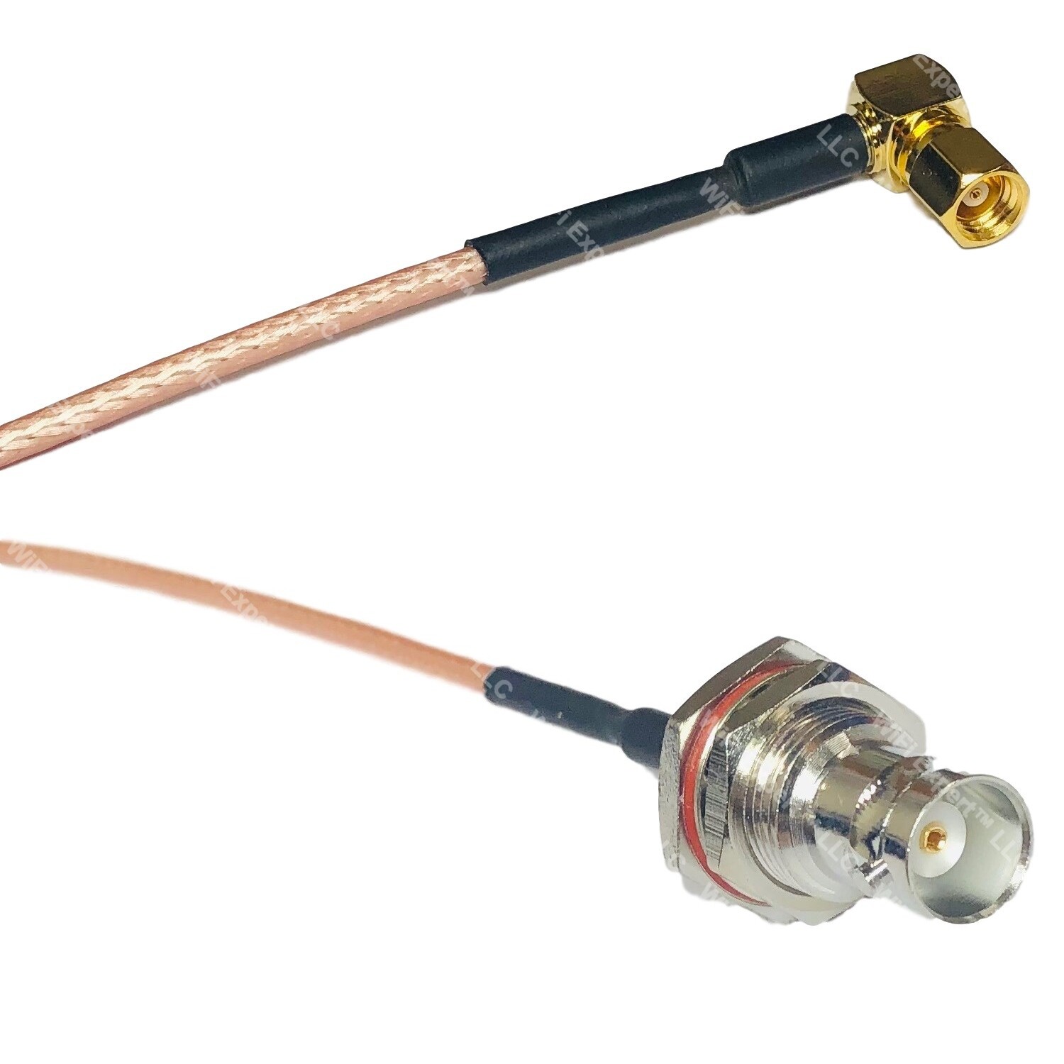 RG316 SMC Female Angle to BNC FEMALE BIG BULKHEAD RF Cable FAST-SHIP LOT