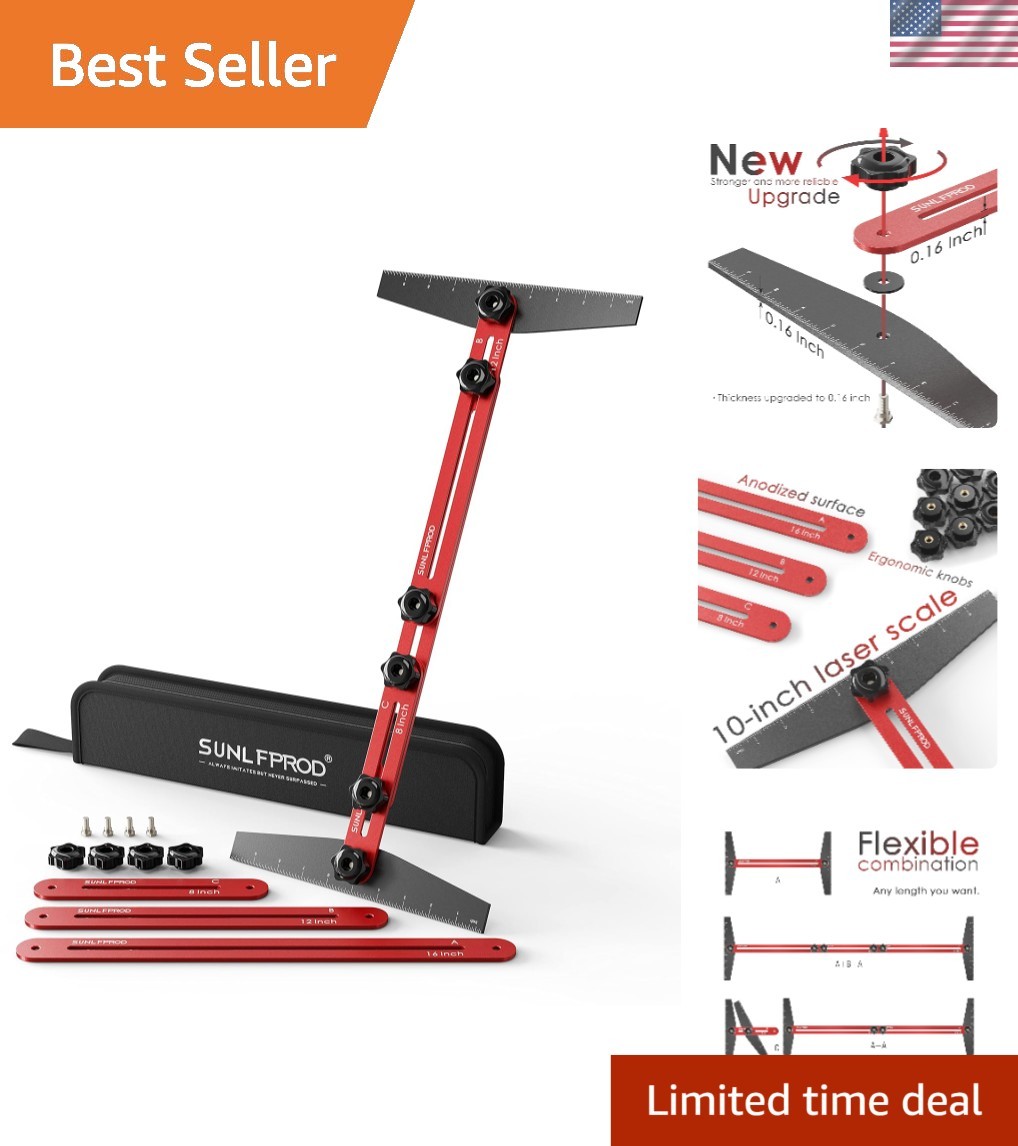 Heavy-Duty Aluminum Stair Tread Measuring Tool - Ultimate DIY Project Companion