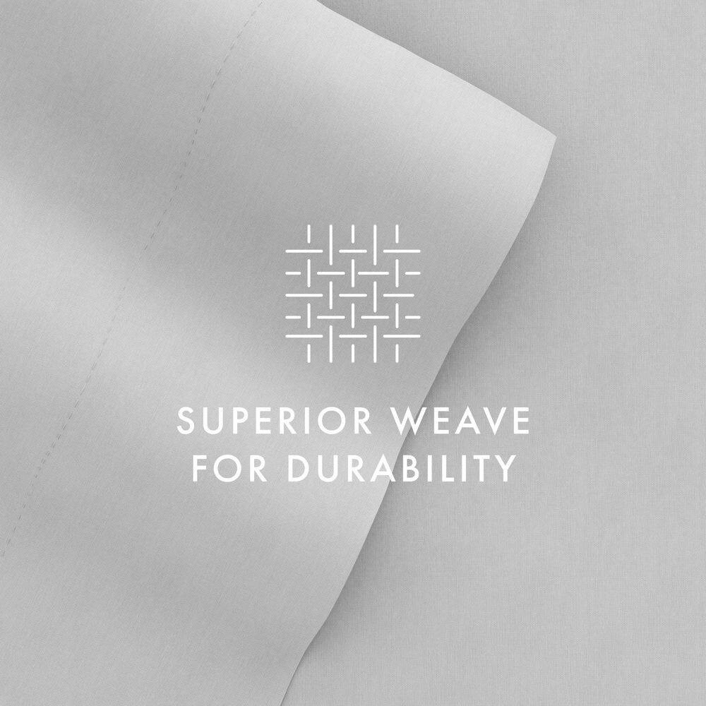 6-Piece Light Gray Solid Microfiber King Sheet Set Free Shipping New