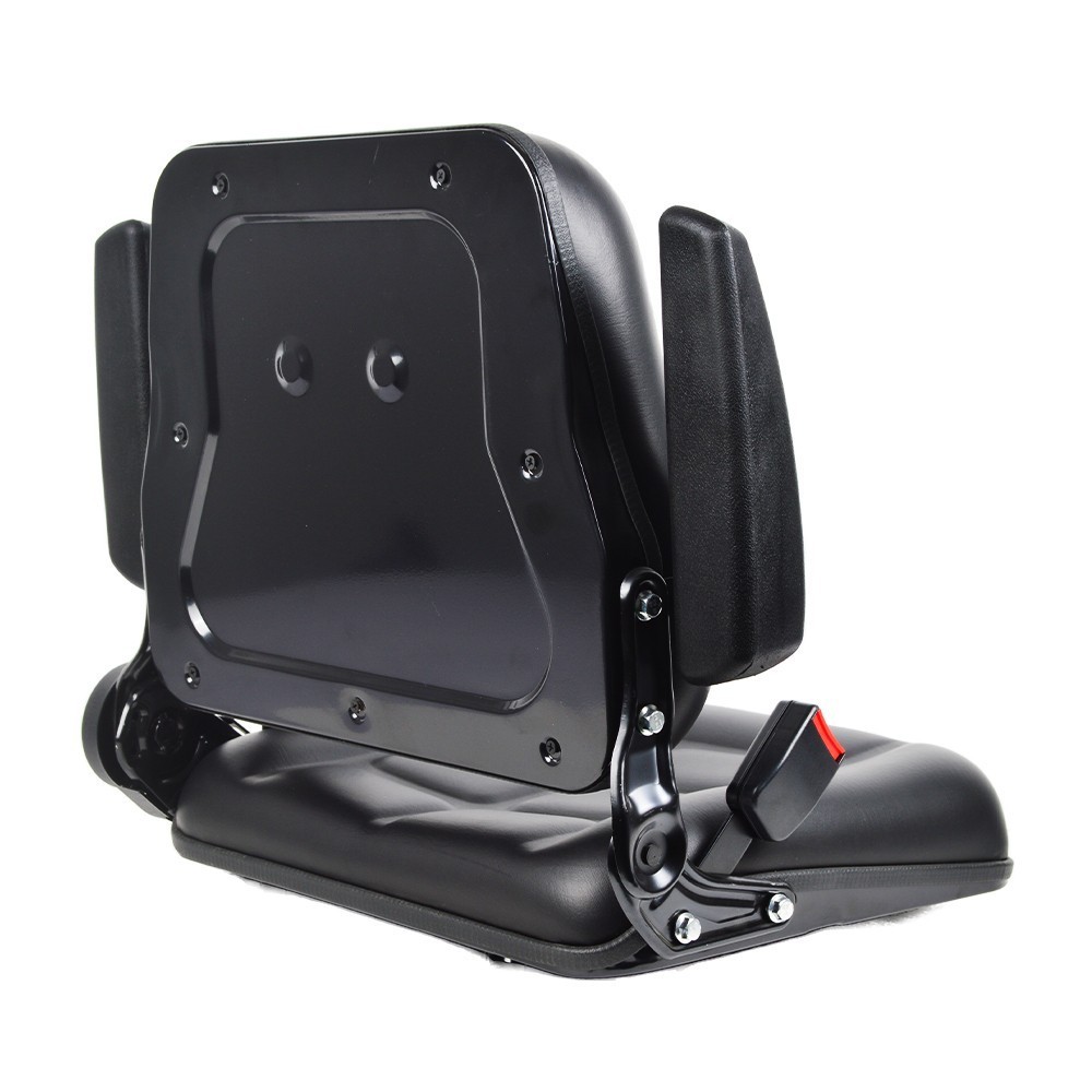 Universal Tractor Forklift Seat Excavator Adjustable Backrest Armrest Safty Belt