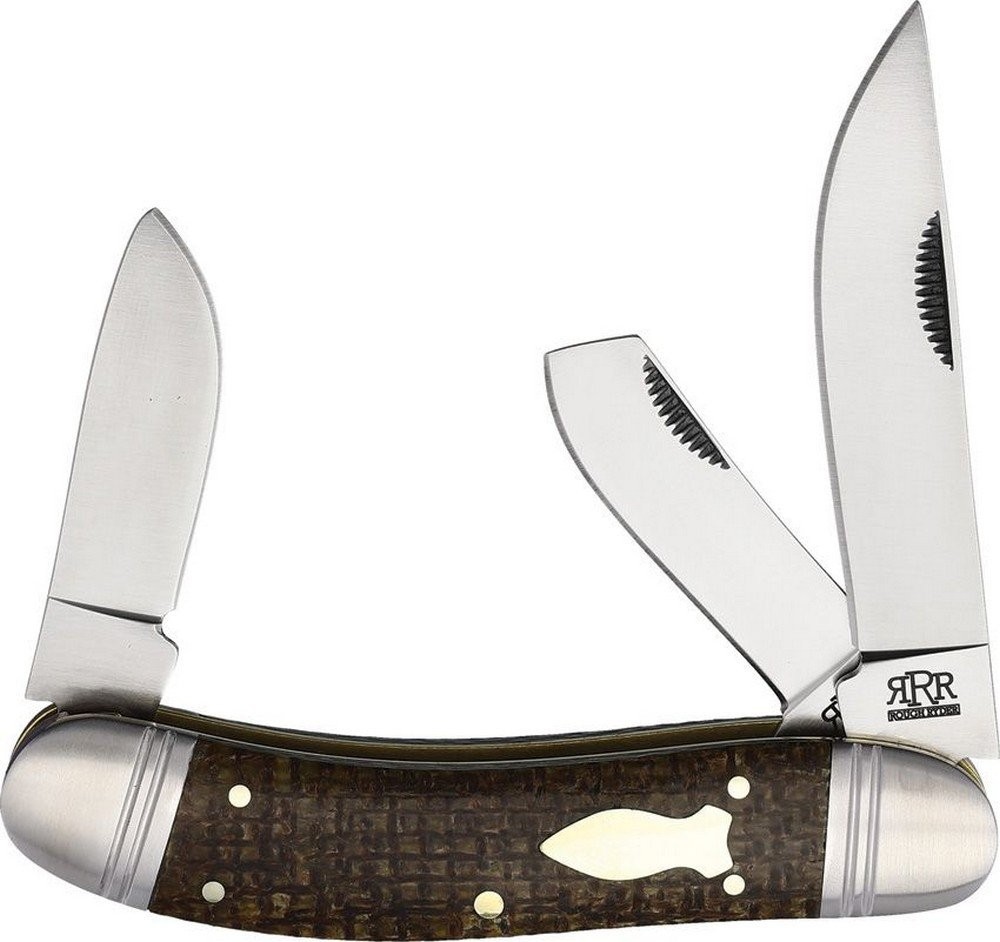 Rough Ryder Reserve Pocket Knife D2 Tool Steel Blades Micarta Handle - RRR026-D2