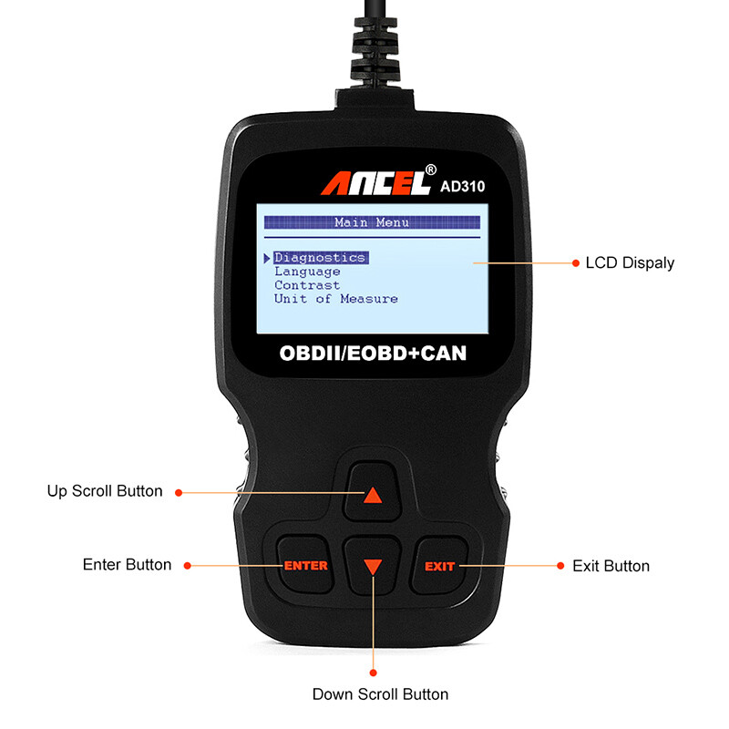 ANCEL AD310 Classic Enhanced Universal OBD II Scanner Engine Fault Code Reader
