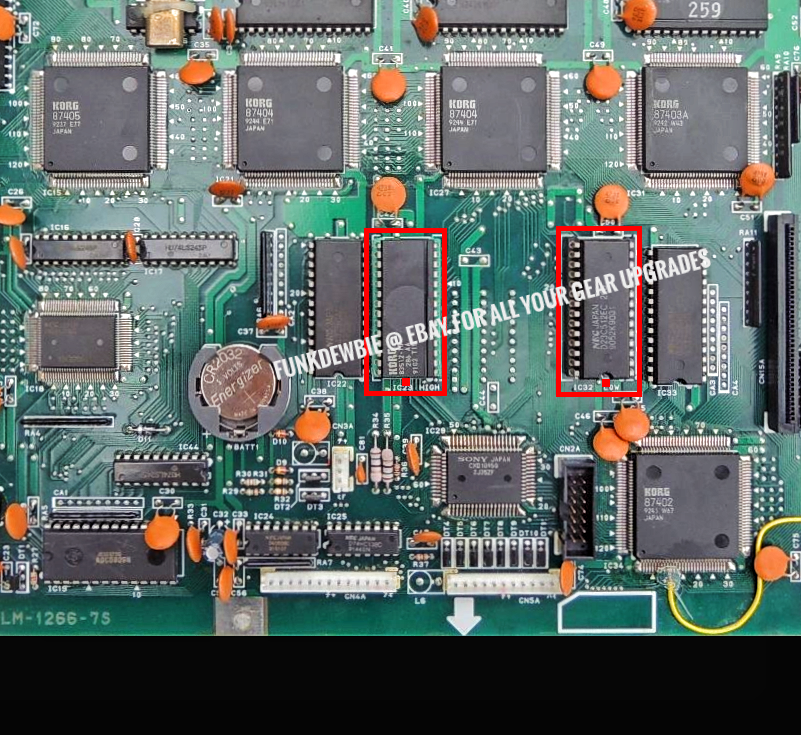 Korg M1 OS v1.19 EPROM Firmware Upgrade SET / New ROM Update Chips