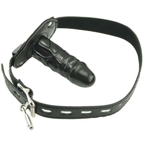 Fixation Oral Open Mouth Gag with Insert Harness BDSM Torture Penis Insert Soft