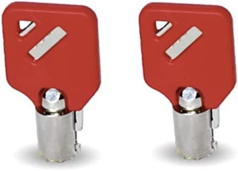 R08 Milwaukee Husky Steel Glide Tool Box Replacement Keys With RED Caps