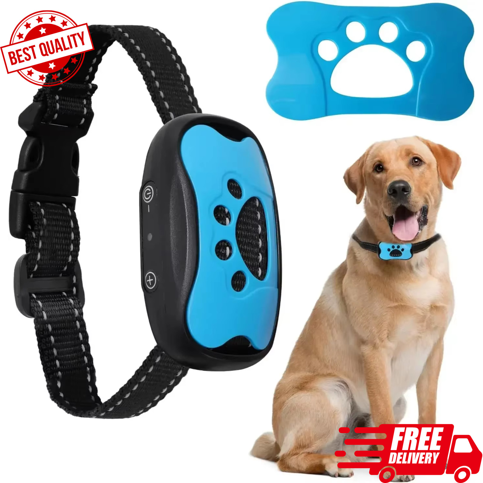 USB Rechargeable Dog Anti Bark Collar Ultrasonic Vibration Training Device