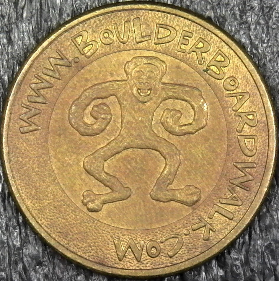 The Boulder Boardwalk Since 1989 - Arcade Video Game Token 23mm (c844)