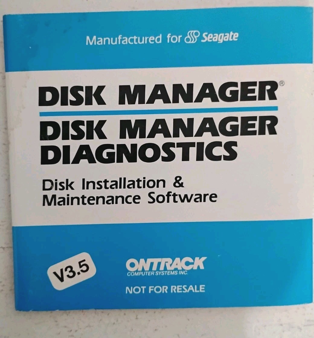 Ontrack Disk Manager v3.5 w/ Diagnostic Disk • Seagate OEM Complete Set •...