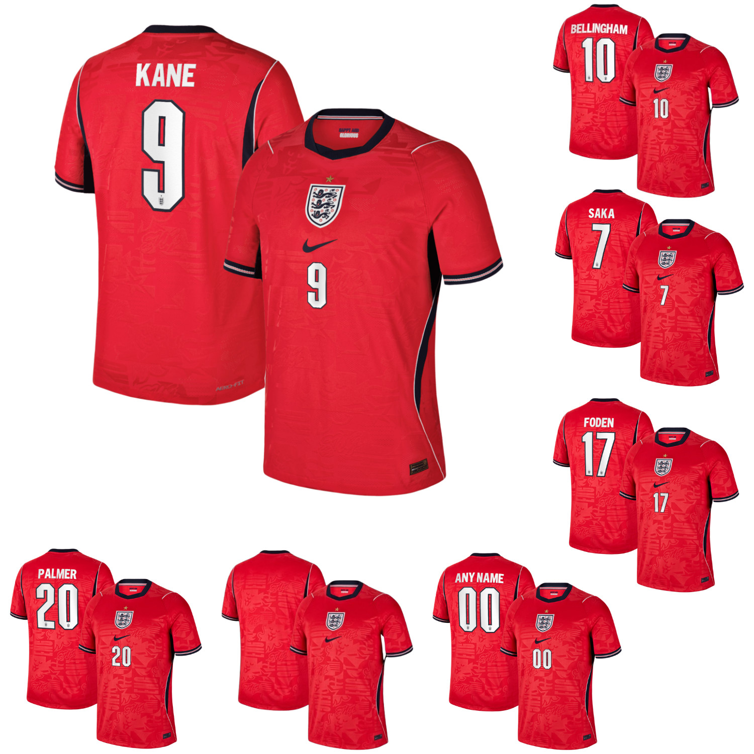 NWT England 2026 Away Red  Jersey Men