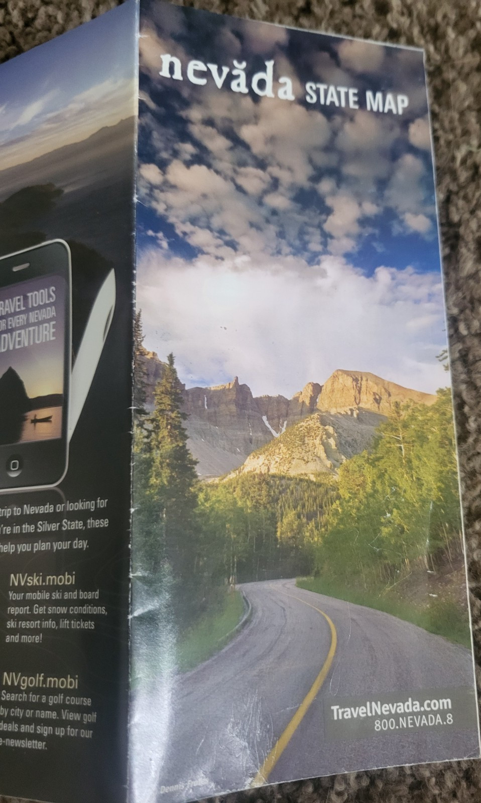 MULTI FOLD  ROAD MAP OF NEVADA & SCENIC BYWAYS