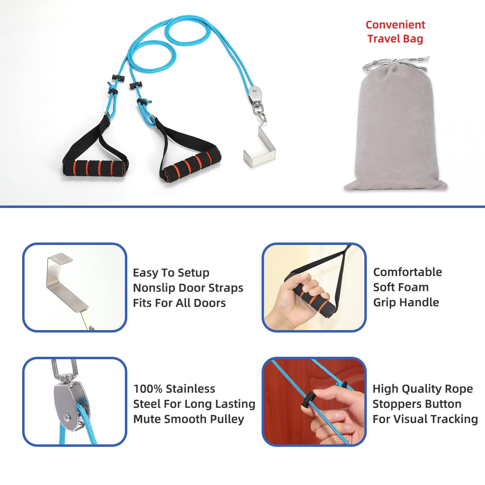 Shoulder Pulley - Exercise Pulleys for Shoulder Rehab Over Door & Physical Th...