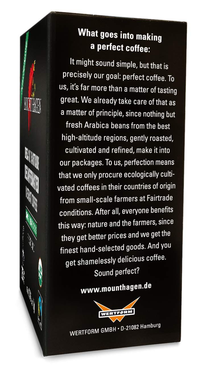 Mount Hagen 25 Count Single Serve Instant Decaf Coffee Packets - 1 Pack | Dec...