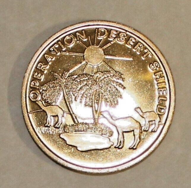 Operation DESERT SHIELD / DESERT STORM Gulf War Veteran Army Challenge Coin DKP