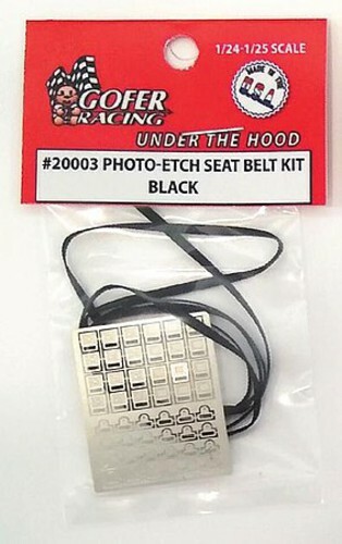 Gofer-Racing Photo-Etch Black Seatbelt - Plastic Model Vehicle Accessory