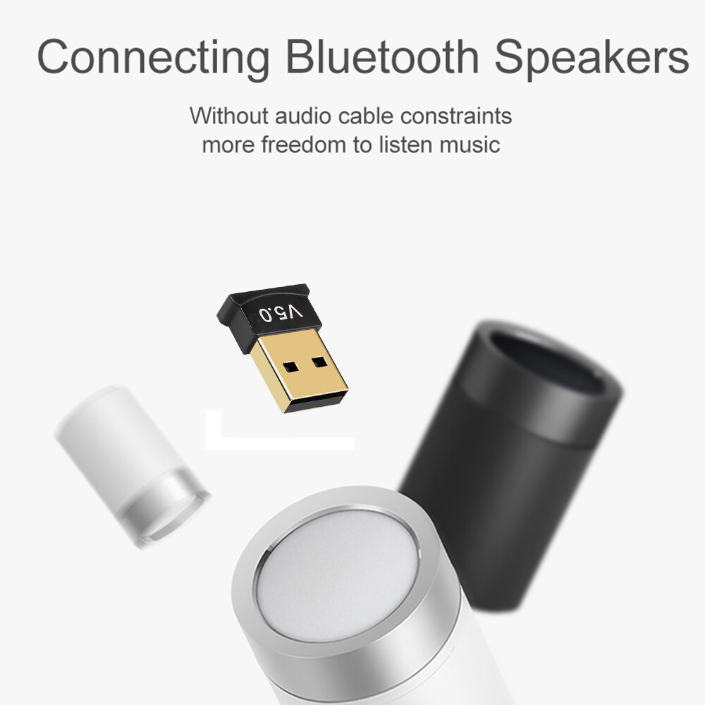 Mini USB Bluetooth 5.0 Wireless Dongle Adapter Audio Stereo Receiver PC Computer