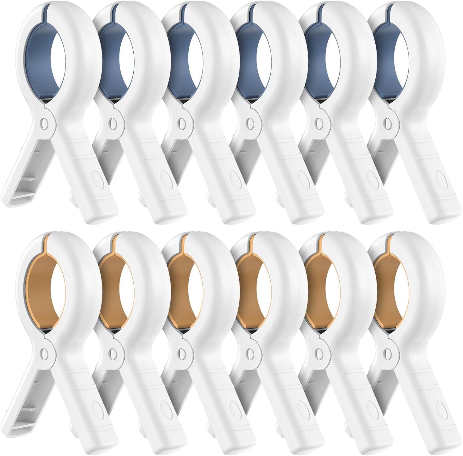 12 Pc Plastic Clothes Pins Windproof Clothes Clips Clothesline Hanging