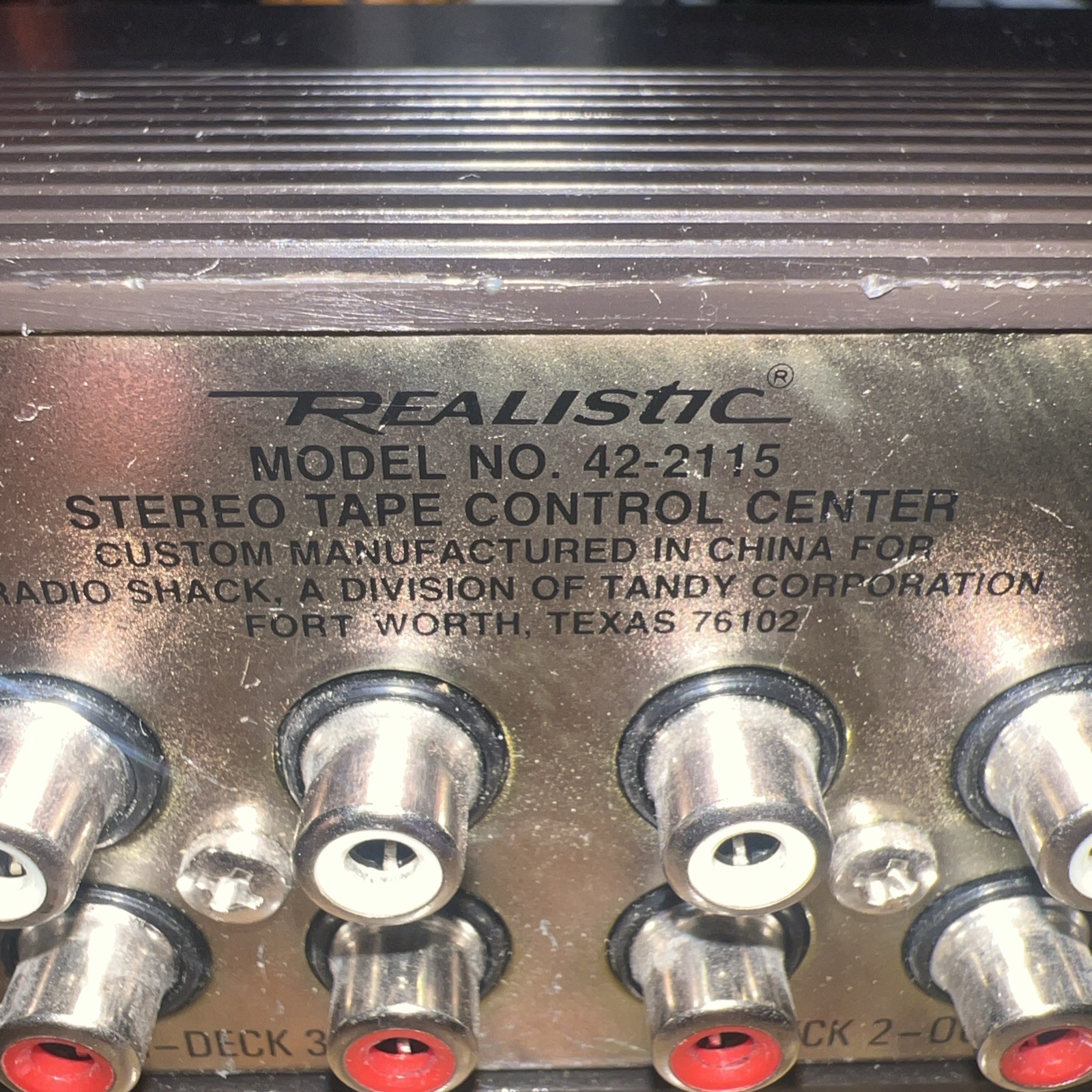 Vintage Realistic Stereo Tape Control Center Passive Selector
