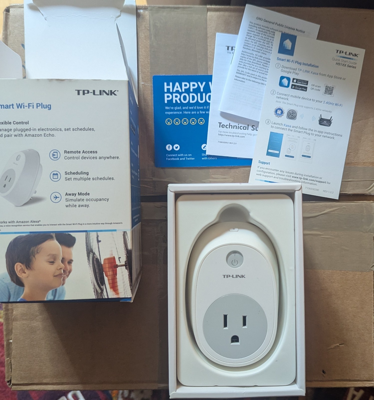 TP-Link HS100 Wi-Fi Smart Plug Kasa, Alexa, Google - Open Box