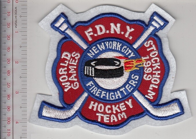 New York City Fire Department Hockey Team World Games 1999 Stokholm No Tariff