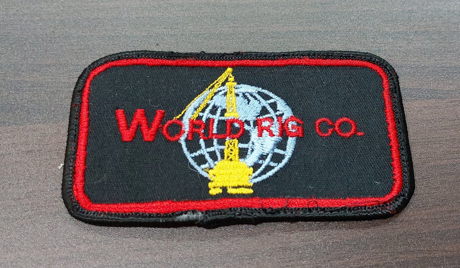 WORLD RIG COMPANY Patch Vintage Advertising