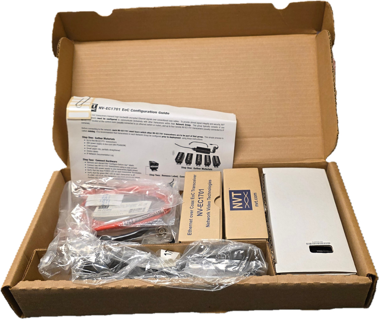 NVT NV-EC1701-KIT1 Ethernet-Over Coax EoC Transceiver Kit
