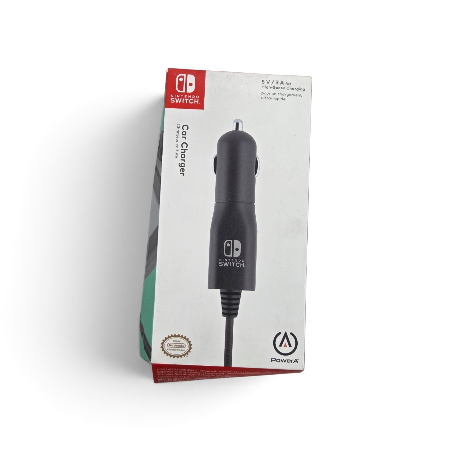 PowerA Car Charger for Nintendo Switch USB-C 5V/3A Fast Charging 1502653-01