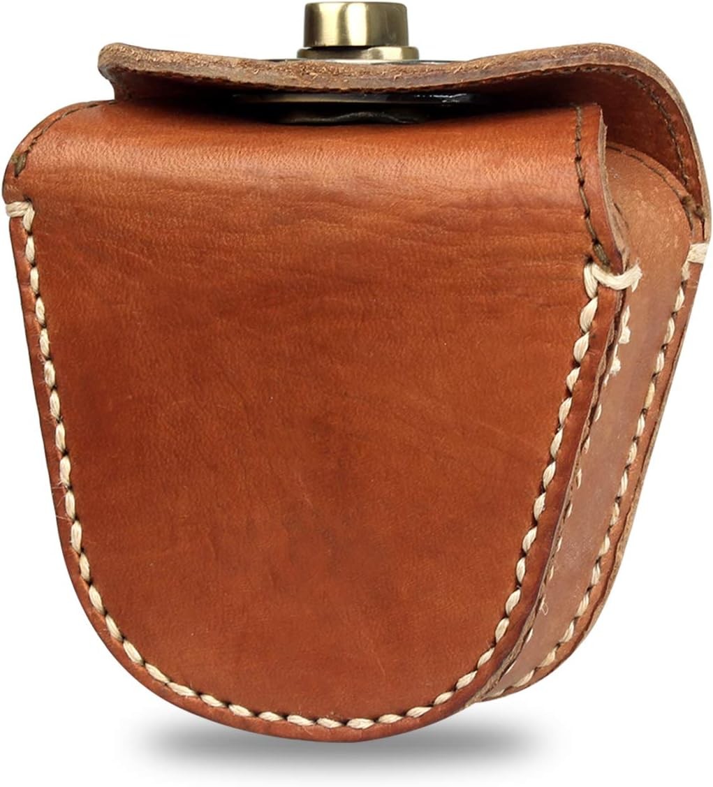 KOSIBATE Ammo Pouch, Genuine Leather Holder Bag Storage for .22 Bronze