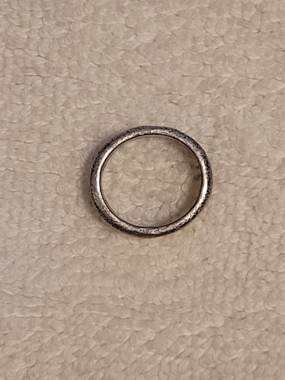 Vintage Silver Oval Pinky Toe Ring 3/4x 11/16