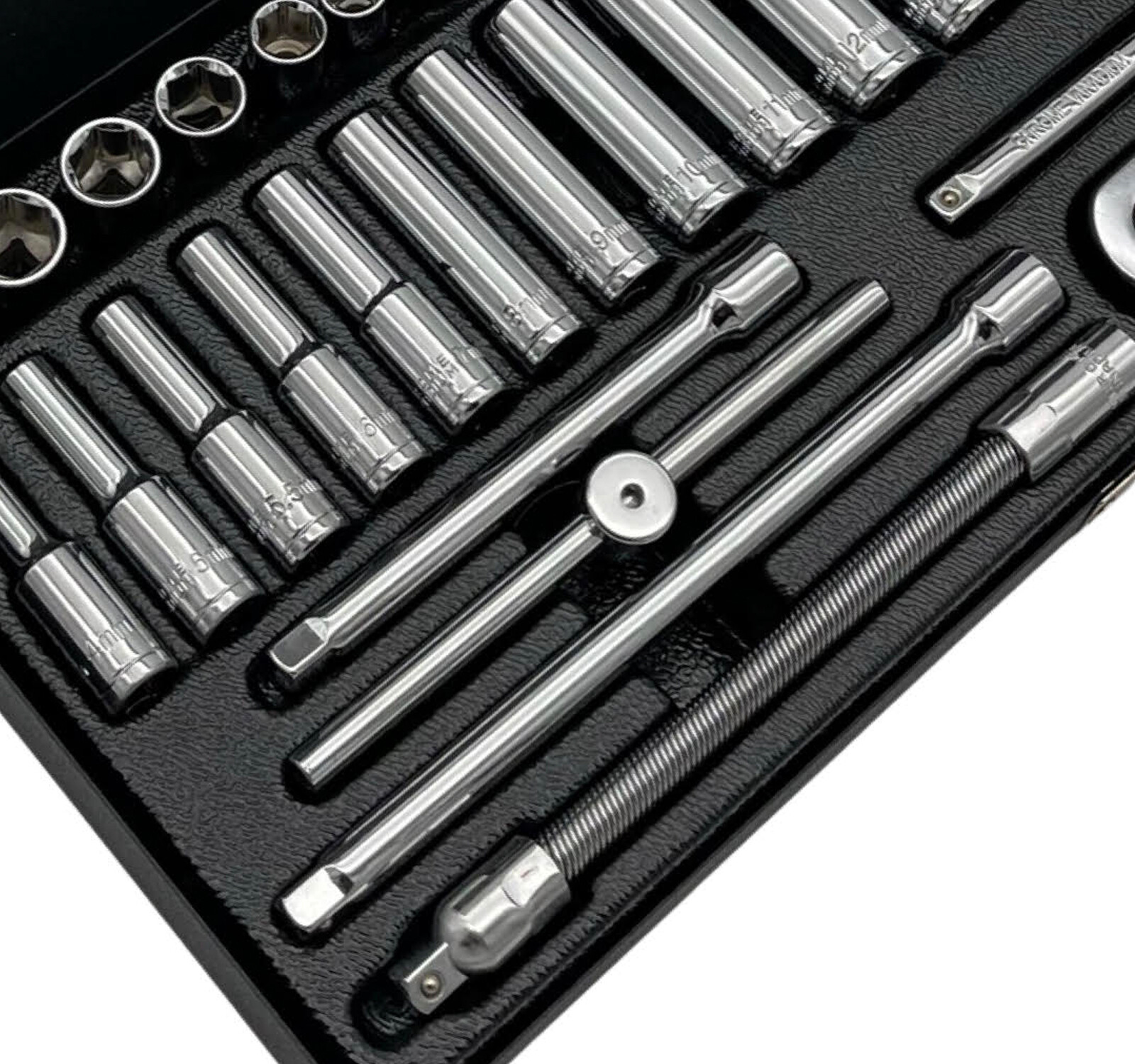 Socket Set ¼" Drive with Metric & Imperial Sizes Deep & Standard + Ratchet 41Pc