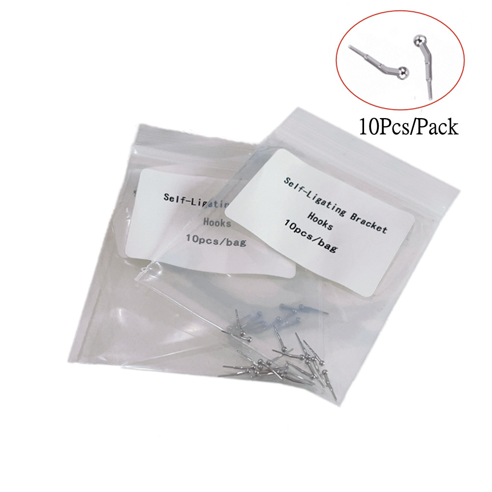 10 /PAK Dental Orthodontic Self-ligating Crimpable Bracket Traction Hook Tool