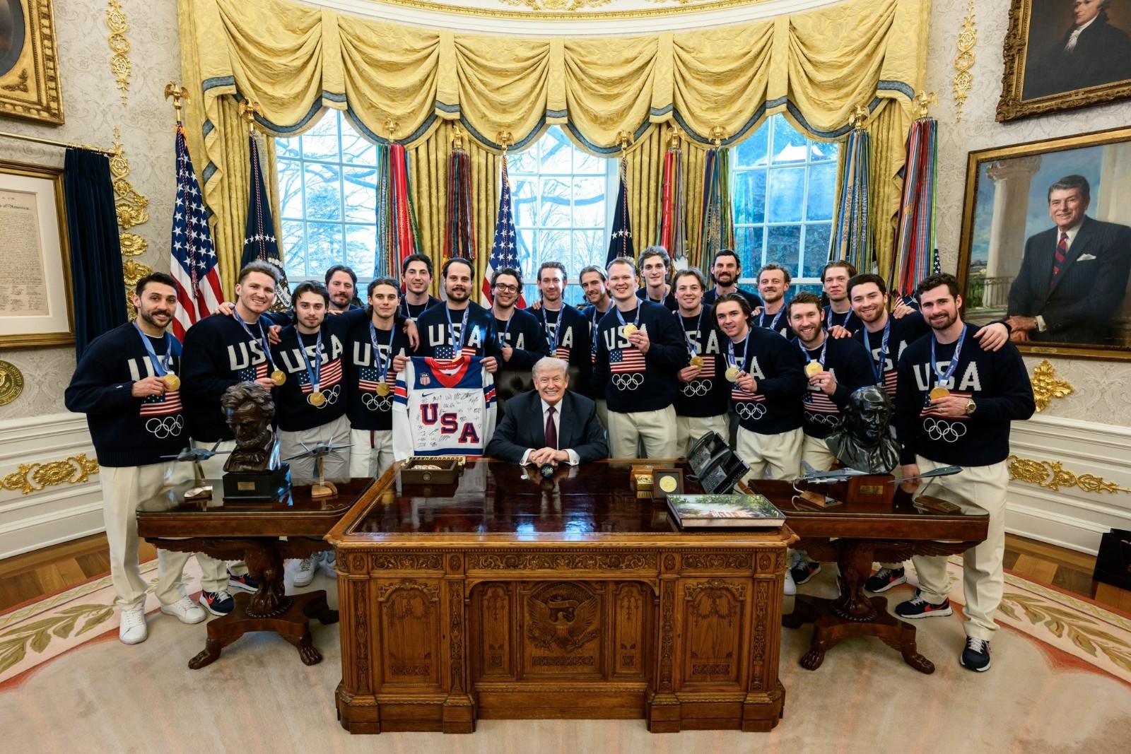 2026 Team USA Mens GOLD MEDAL Hockey Champions 8.5 x 11 photo