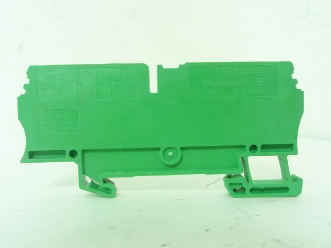 193938 New-No Box; Weidmuller ZPE 2.5/4AN Green Terminal Block; 2.5mm; 800V