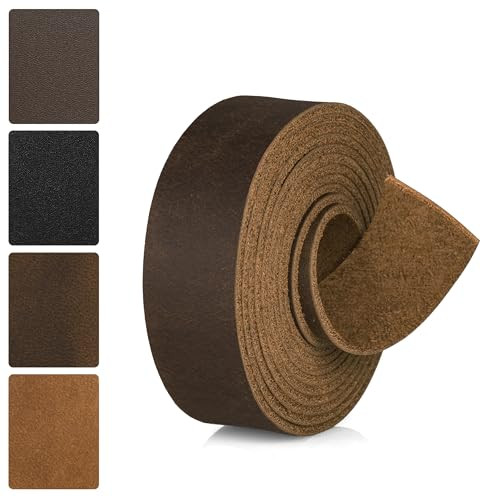 Full Grain Leather Strap - 1 Inch Wide 72 Inches Long Leather Strips - Very