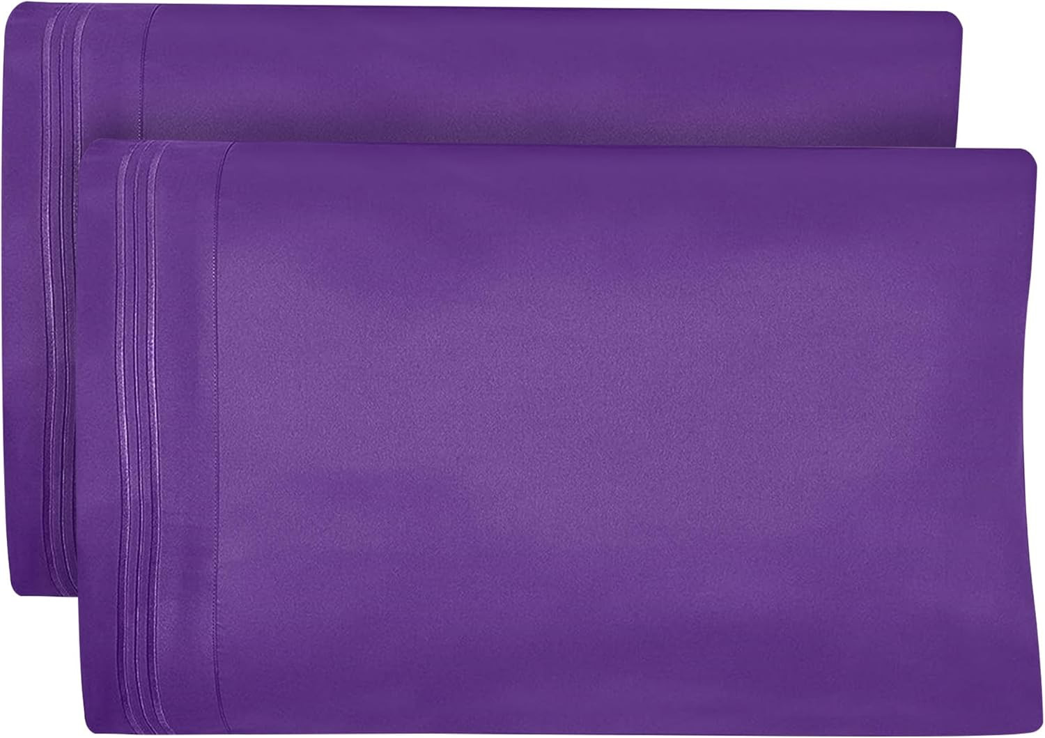 Queen Size Microfiber Pillowcases Set of 2 - Soft, Premium Quality, Double Brush