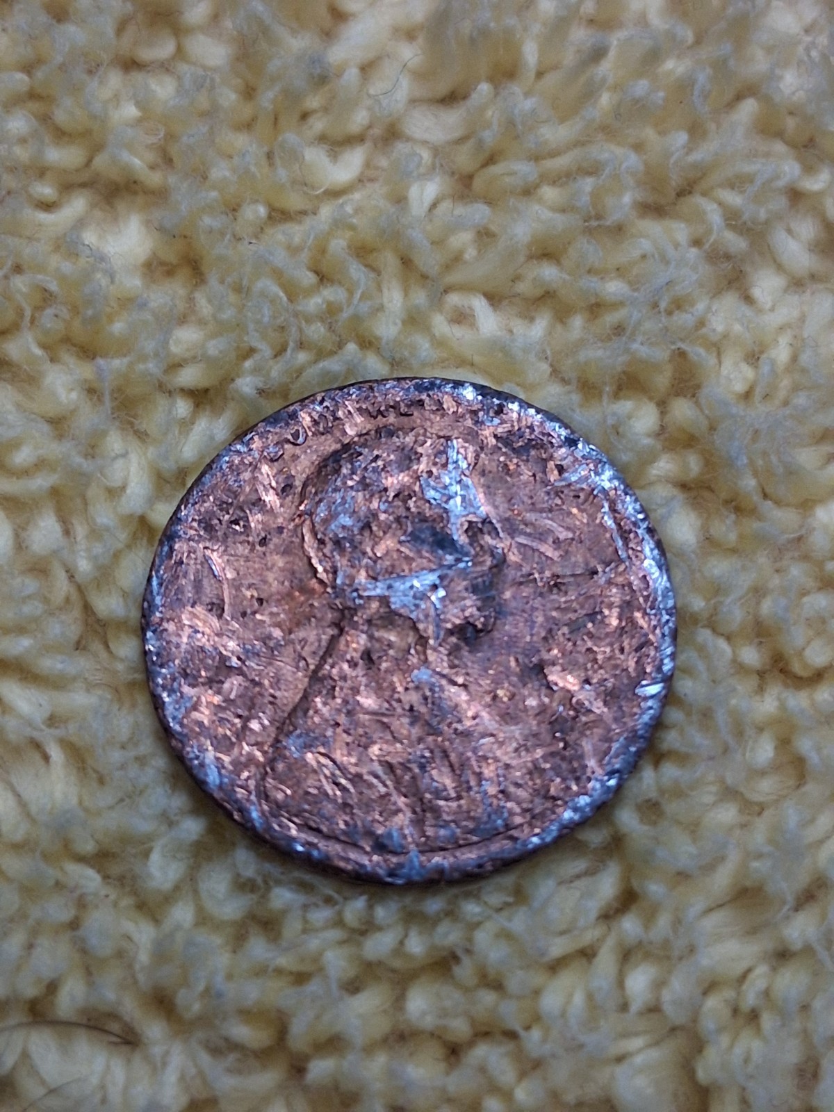 1987  Lincoln Cent Metal Error ? or PMD
