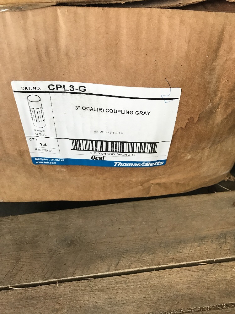 CPL3-G  Thomas & Betts  3" PVC Coated 40 Mil. Galvanized Rigid Steel Coupling