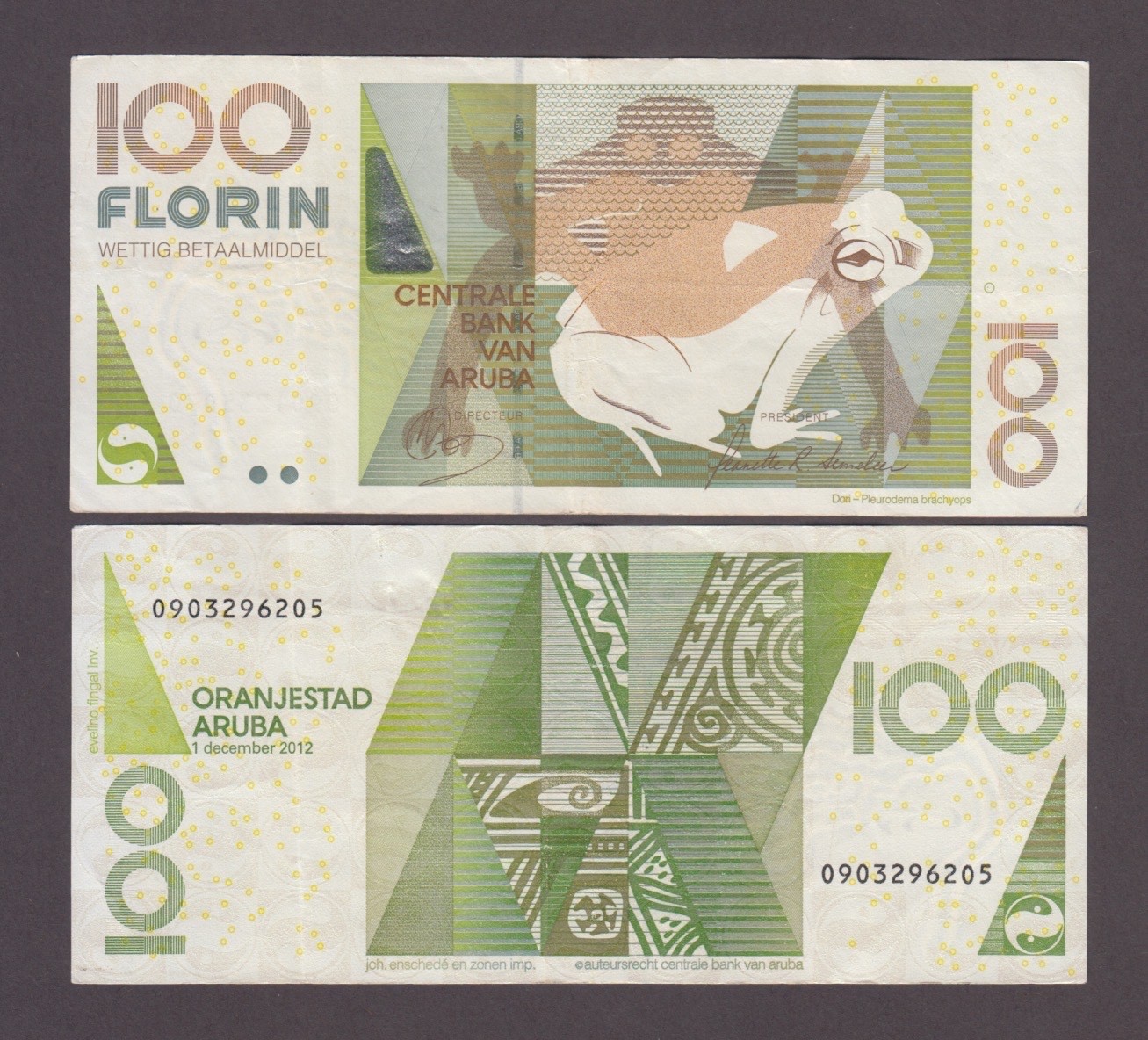 ARUBA P.19b  100 FLORIN 2012  CRISP VF  WE COMBINE   2601