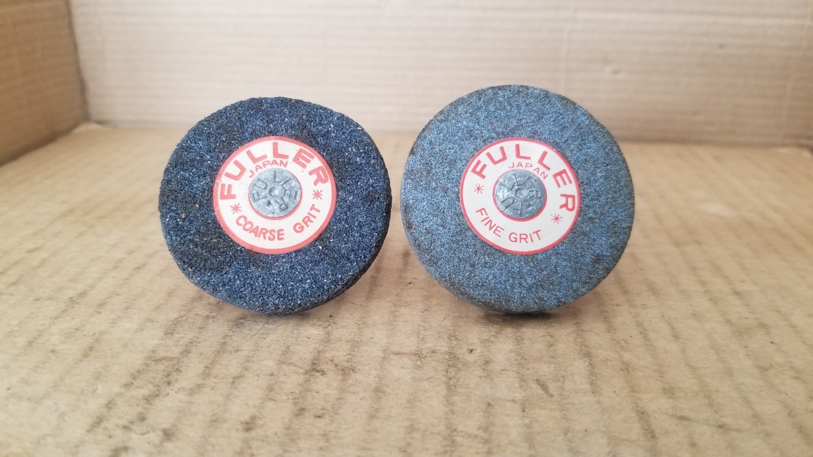 2pc Fuller Japan Grinding Wheel Drill attachment sharpening stone , VGC