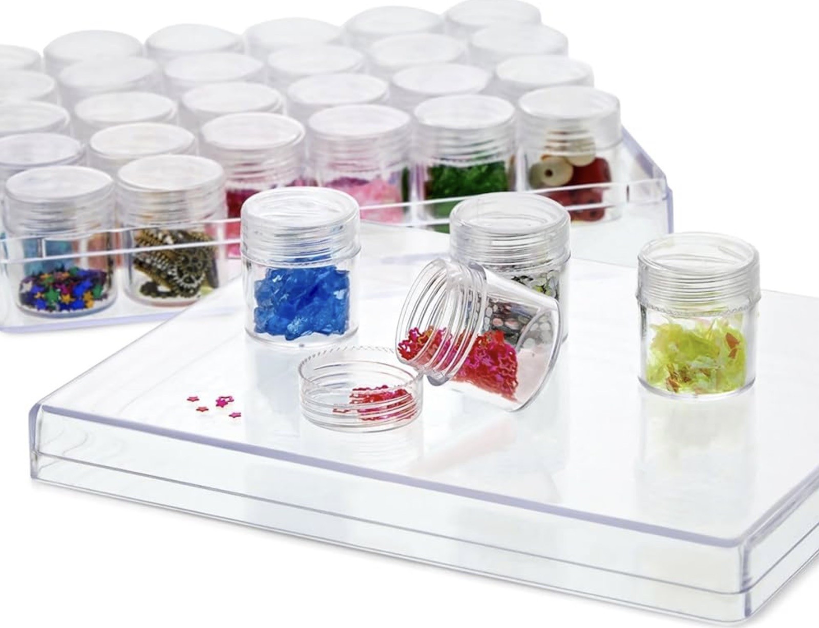 3 Box Set 90pcs Diamond Art Plastic Containers Beads Storage Organizer Jars