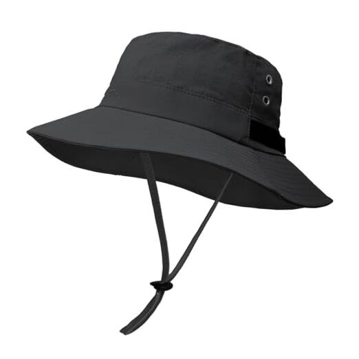 Sun Bucket Hat for Men Women Fishing Beach Safari Hats for Golf Hiking Black