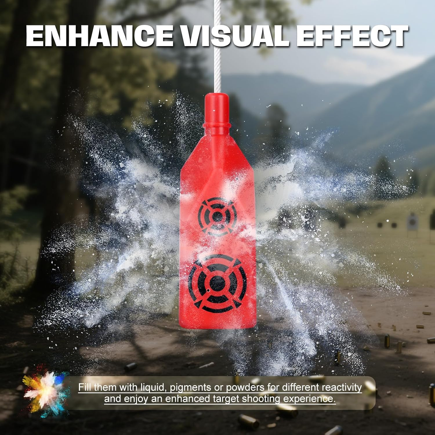 3/6 Pack Shatterproof Bottle Shooting Targets, Plastic Bottles for Backyard Shoo