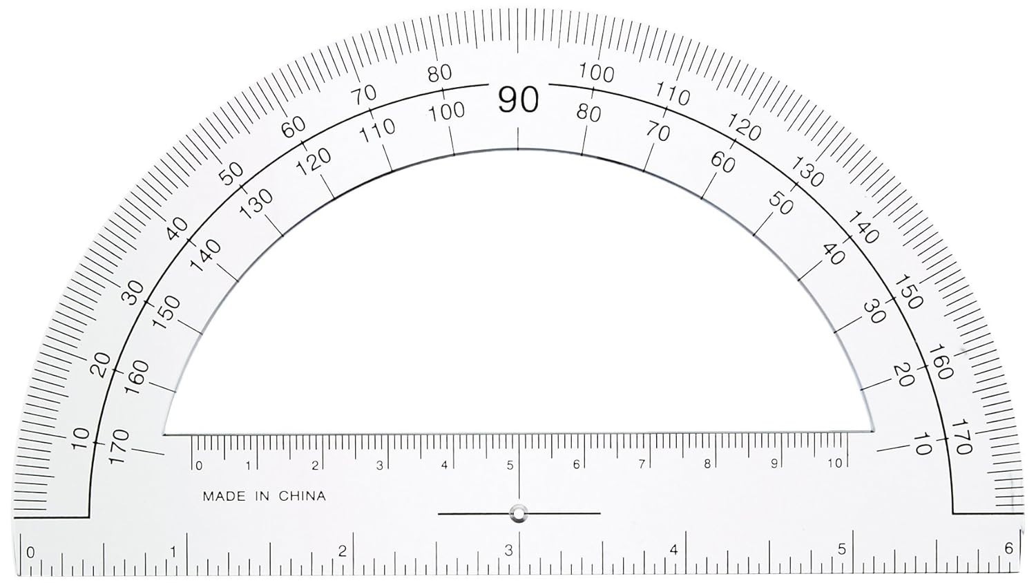 6-Inch Durable Clear Plastic Protractor - Perfect for Students and Professionals