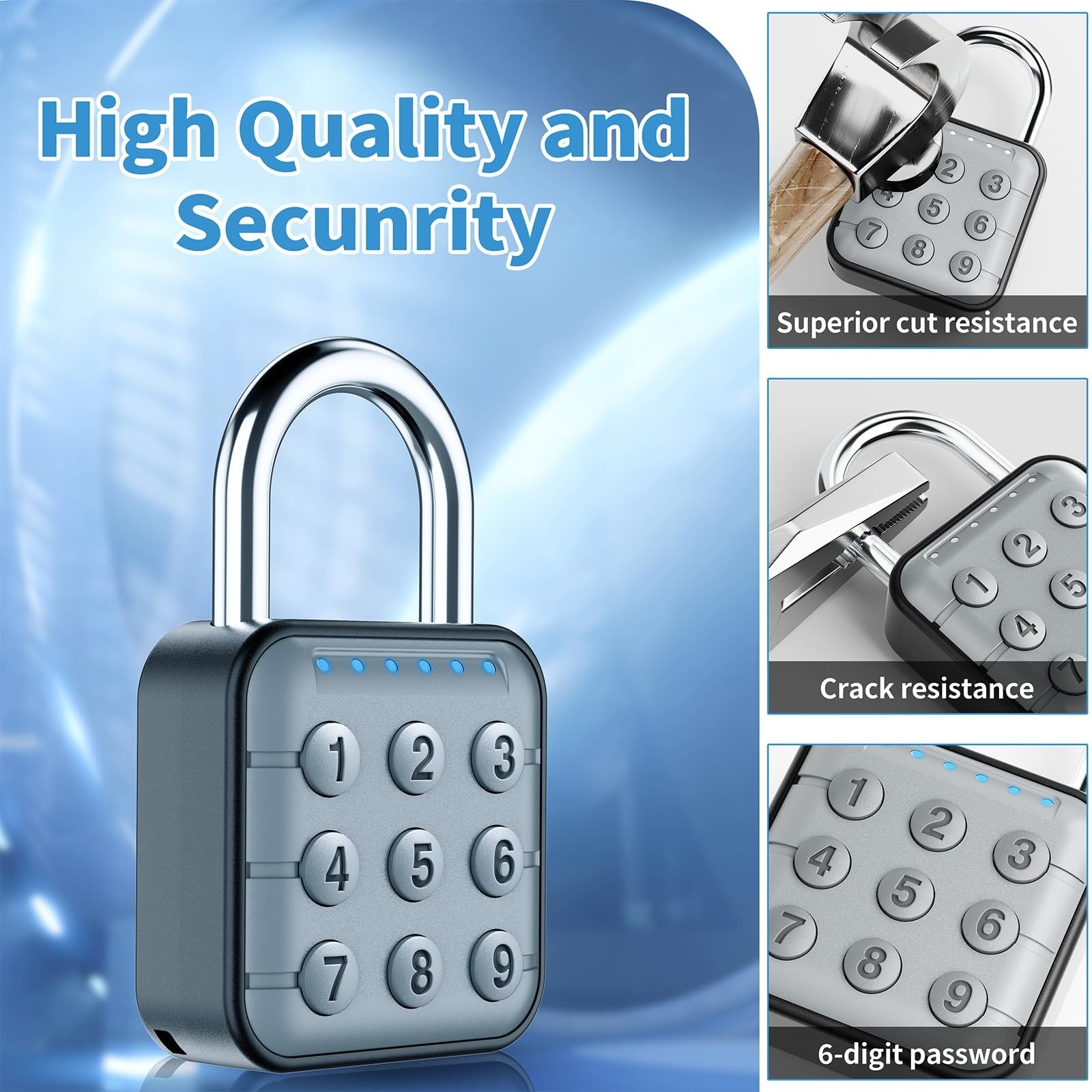 Combination Lock 2-Pack for Gym Locker, School, Travel - High Security