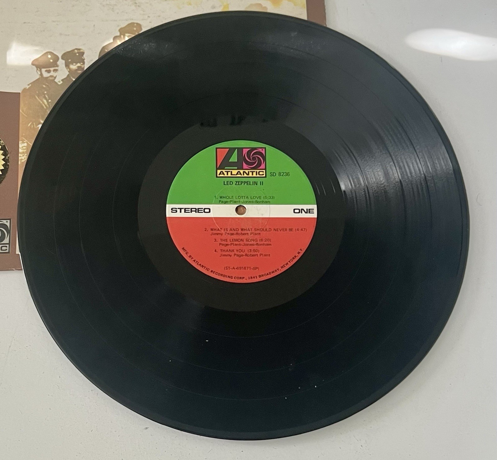 LED ZEPPELIN II Atlantic SD 8236 LP Vinyl Record- Tested Working